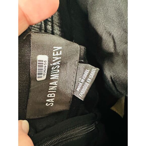 SABRINA MUSAYEV Black Red Floral Print Selina Front Twist Cut-Out Dress Size XL - Picture 13 of 15